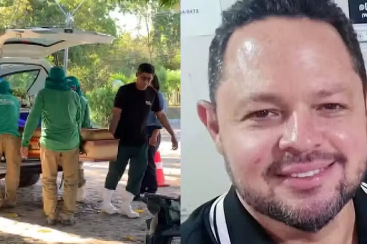 Velório de delegado morto em Caxias acontece em Teresina; vítima morava na capital piauiense — Foto: Lívia Ferreira/g1