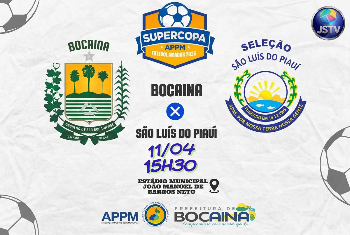 Bocaina estreia dia 11 na Supercopa APPM 2026 contra São Luís do Piauí